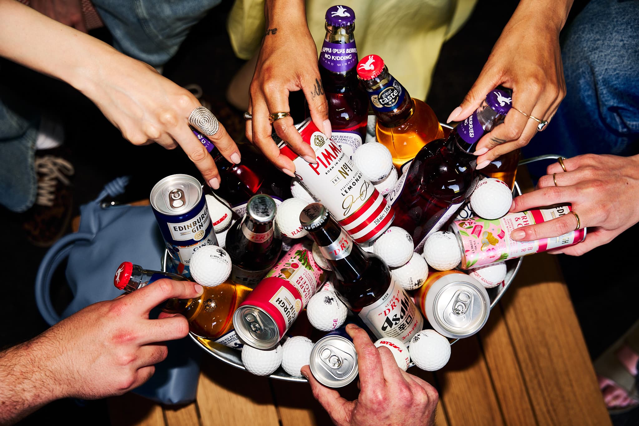 group taking a drink