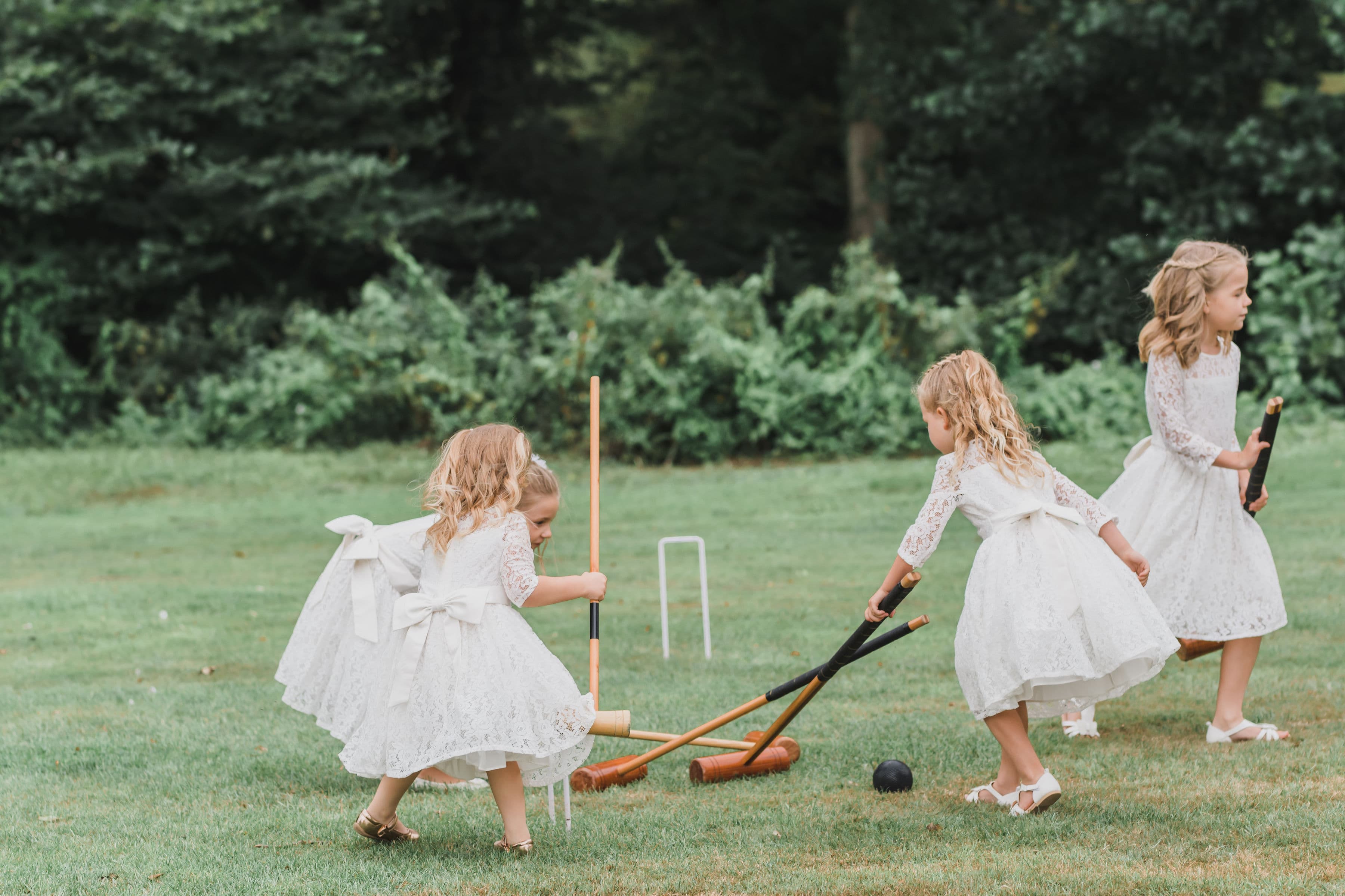 Kids playing at wedding